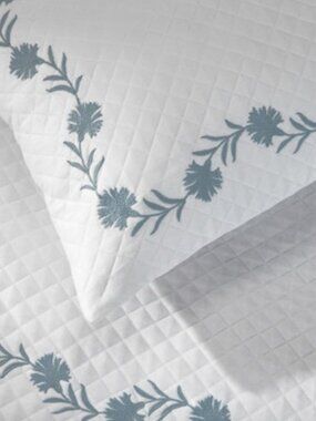 Matouk Daphne Matelassé King Sham in Hazy Blue